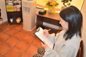 健康調査票の記入